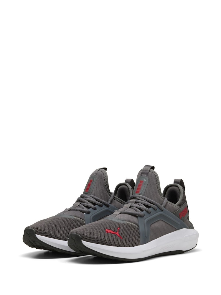 Puma Grey Mens Softride Enzo 5 Running Shoes - Image 3 of 6