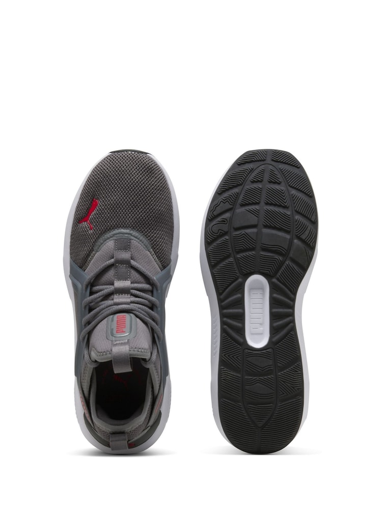 Puma Grey Mens Softride Enzo 5 Running Shoes - Image 4 of 6