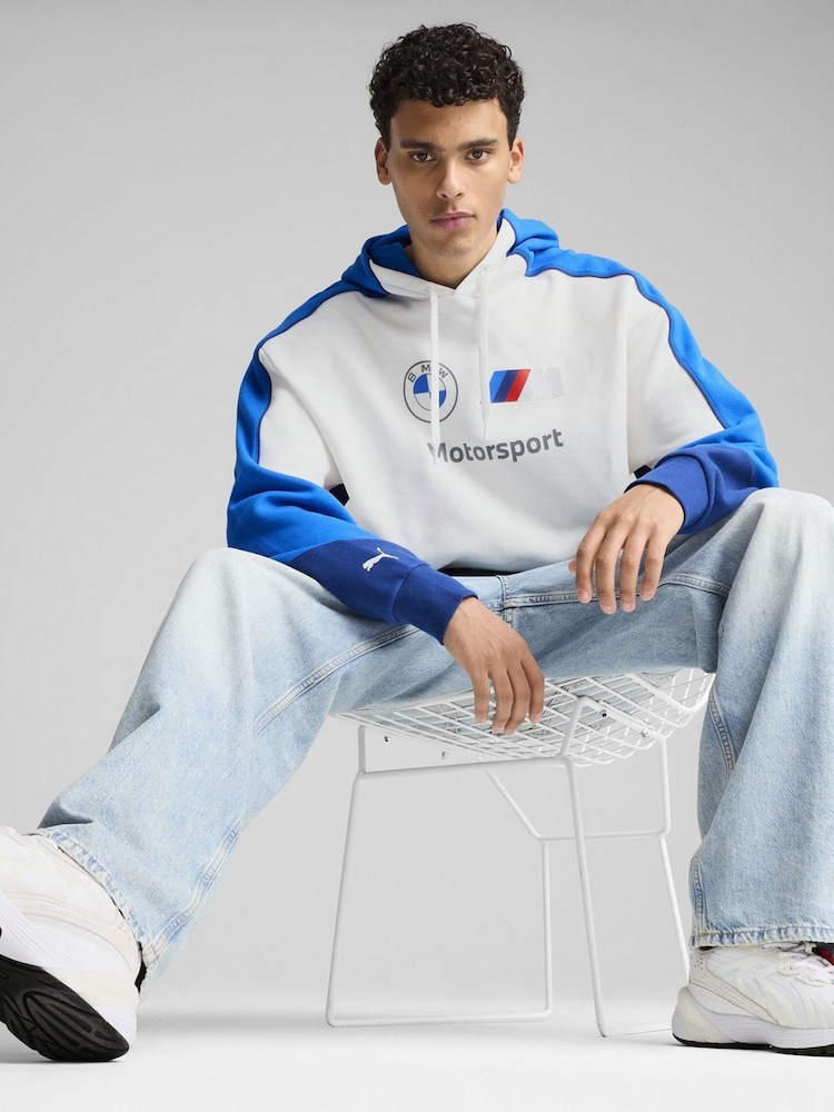 Puma Blue Mens BMW M Motorsport Lifestyle Hoodie - Image 1 of 5