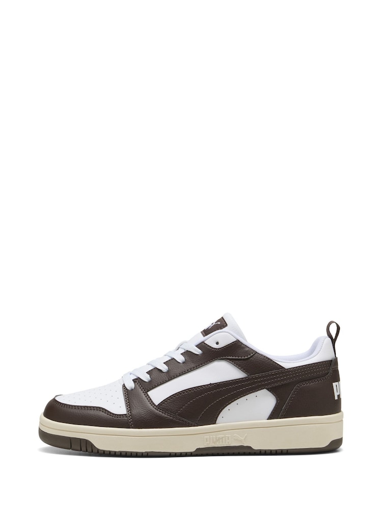 Puma perl whit Mens Rebound V6 Low Sneakers Trainers - Image 2 of 6