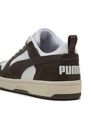 Puma perl whit Mens Rebound V6 Low Sneakers Trainers - Image 5 of 6
