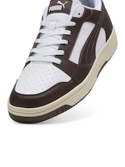 Puma perl whit Mens Rebound V6 Low Sneakers Trainers - Image 6 of 6