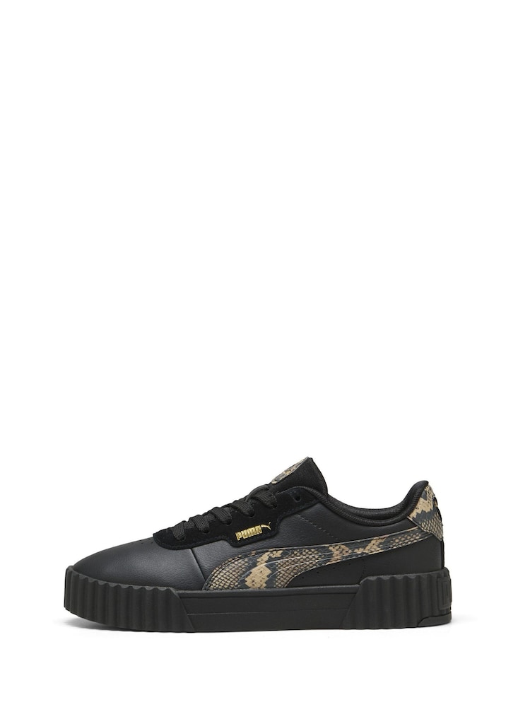 Negro - Puma Womens Carina 3.0 Snake Chic Sneakers - Imagen 2 de 6