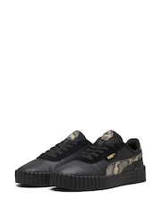 Negro - Puma Womens Carina 3.0 Snake Chic Sneakers - Imagen 3 de 6