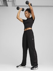 Puma Black Womens Lace Woven Joggers - Image 1 of 5