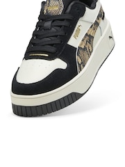 Puma Grey Womens Carina Street Snake Chic Sneakers - Image 4 of 6