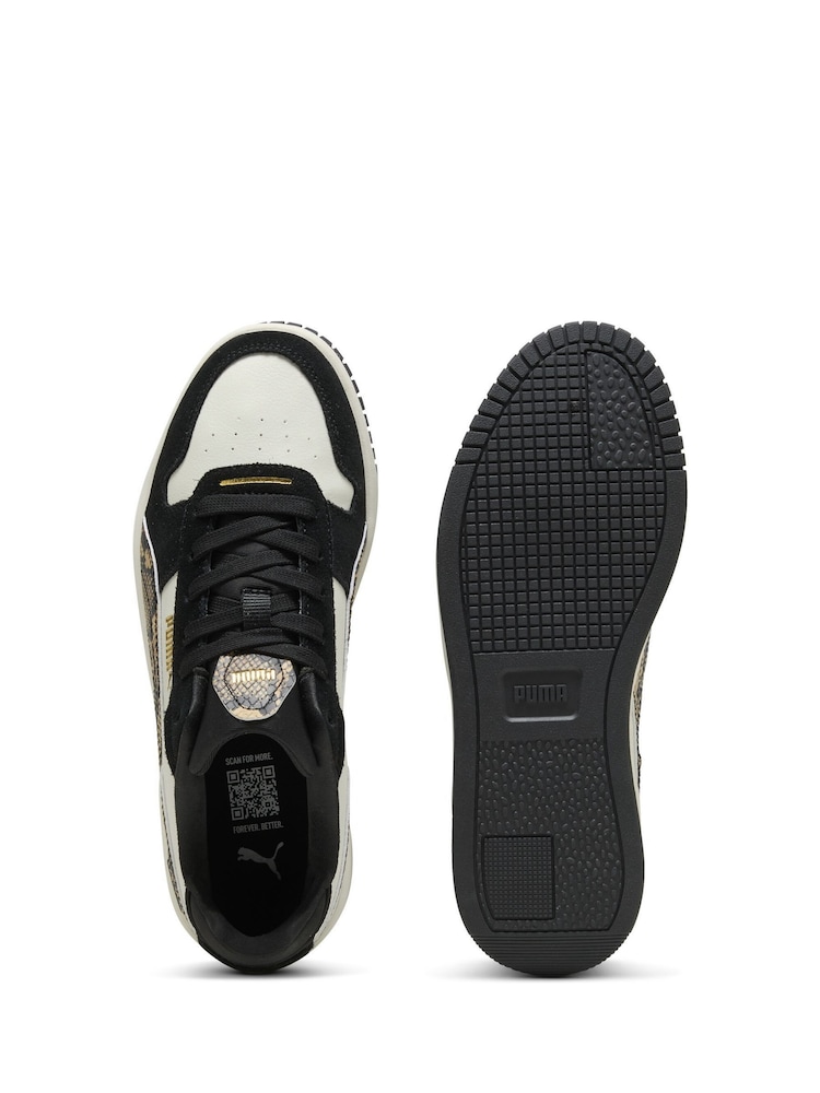 Puma Grey Womens Carina Street Snake Chic Sneakers - Image 6 of 6