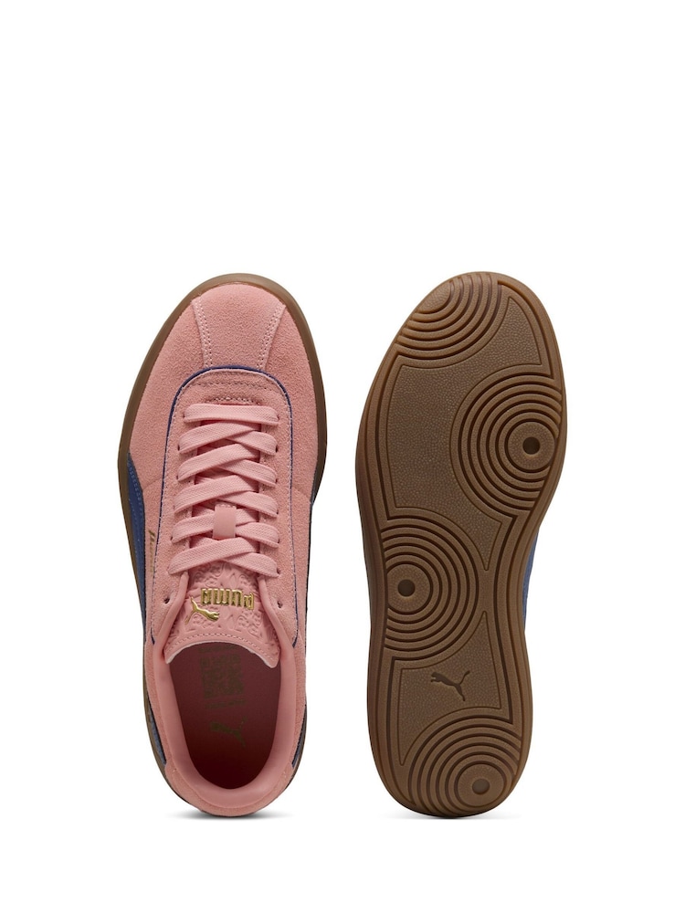 Puma Pink Womens Club Klassika Suede Sneakers - Image 4 of 6