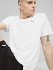 Puma White Mens Tad Essentials Solid Cat T-Shirt - Image 2 of 4