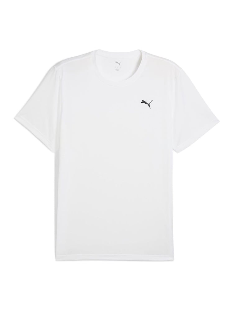 Puma White Mens Tad Essentials Solid Cat T-Shirt - Image 3 of 4