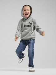 אפור - Puma קפוצ'ון פליז בייסיק עם לוגו, דגם 1 .No, לילדים - תמונה 1 מתוך 3