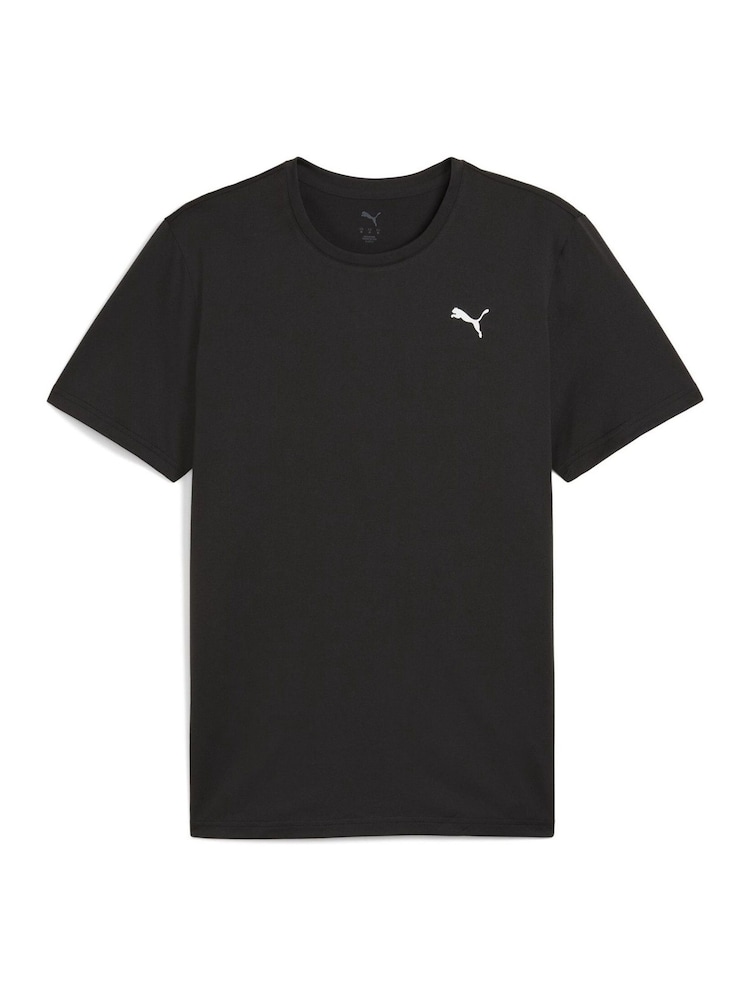 Puma Black Mens Tad Essentials Solid Cat T-Shirt - Image 4 of 5