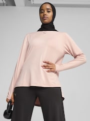 Puma Pink Womens Oversized MODEST T-Shirt - Image 1 of 5