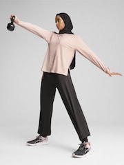 Puma Pink Womens Oversized MODEST T-Shirt - Image 2 of 5