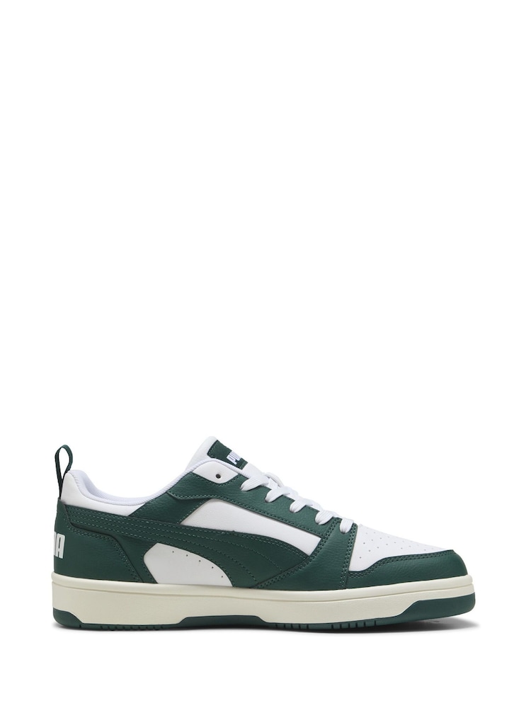 Puma Off White Mens Rebound V6 Low Sneakers Trainers - Image 1 of 6