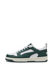 Puma Off White Mens Rebound V6 Low Sneakers Trainers - Image 2 of 6