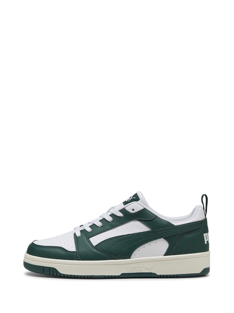 Puma Off White Mens Rebound V6 Low Sneakers Trainers - Image 2 of 6