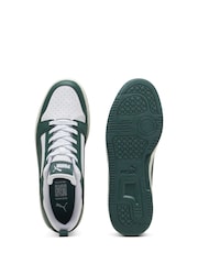 Puma Off White Mens Rebound V6 Low Sneakers Trainers - Image 4 of 6