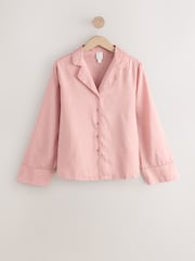 Pink Satin Jacquard Button Through Pyjamas Top - Image 7 of 9