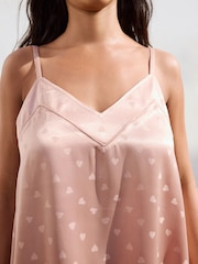 Pink Satin Jacquard Cami Pyjama Top - Image 6 of 9