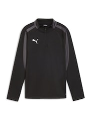 Puma Black Boys individualLIGA Quarter-Zip Top - Image 1 of 2