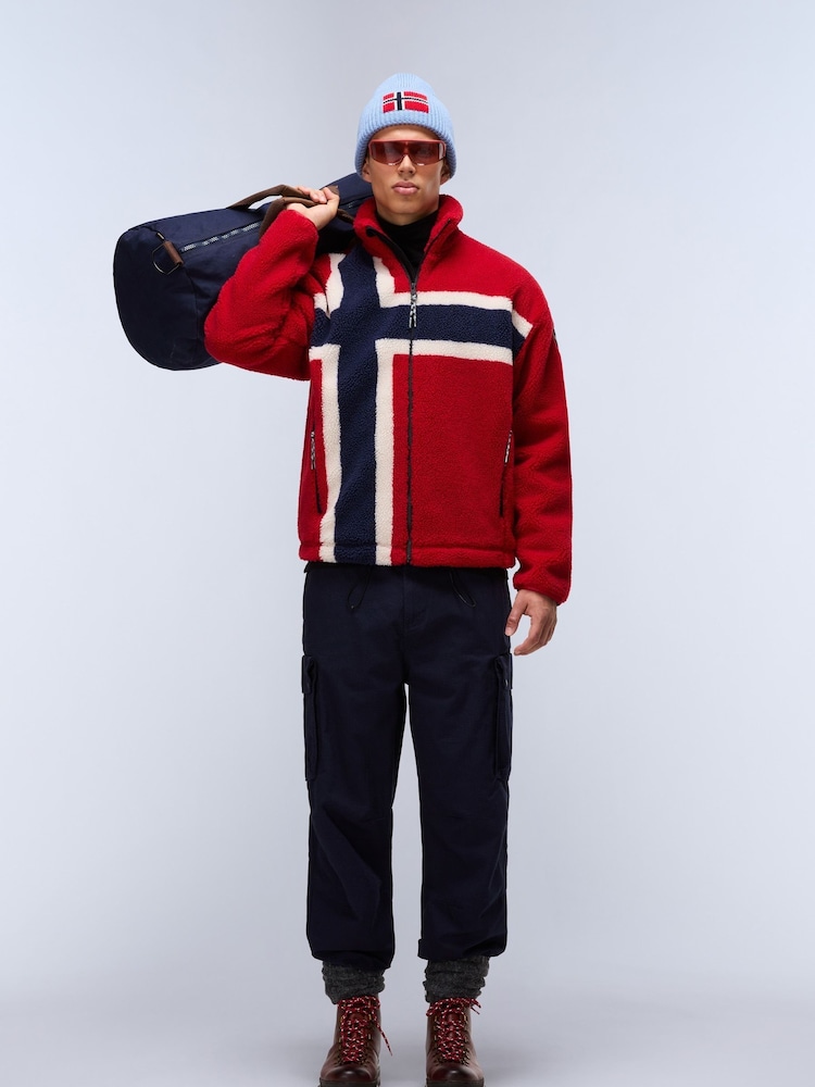 Napapijri Red Fiemme Fleece - Image 1 of 9