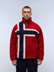 Napapijri Red Fiemme Fleece - Image 2 of 9