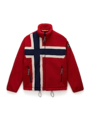 Napapijri Red Fiemme Fleece - Image 8 of 9