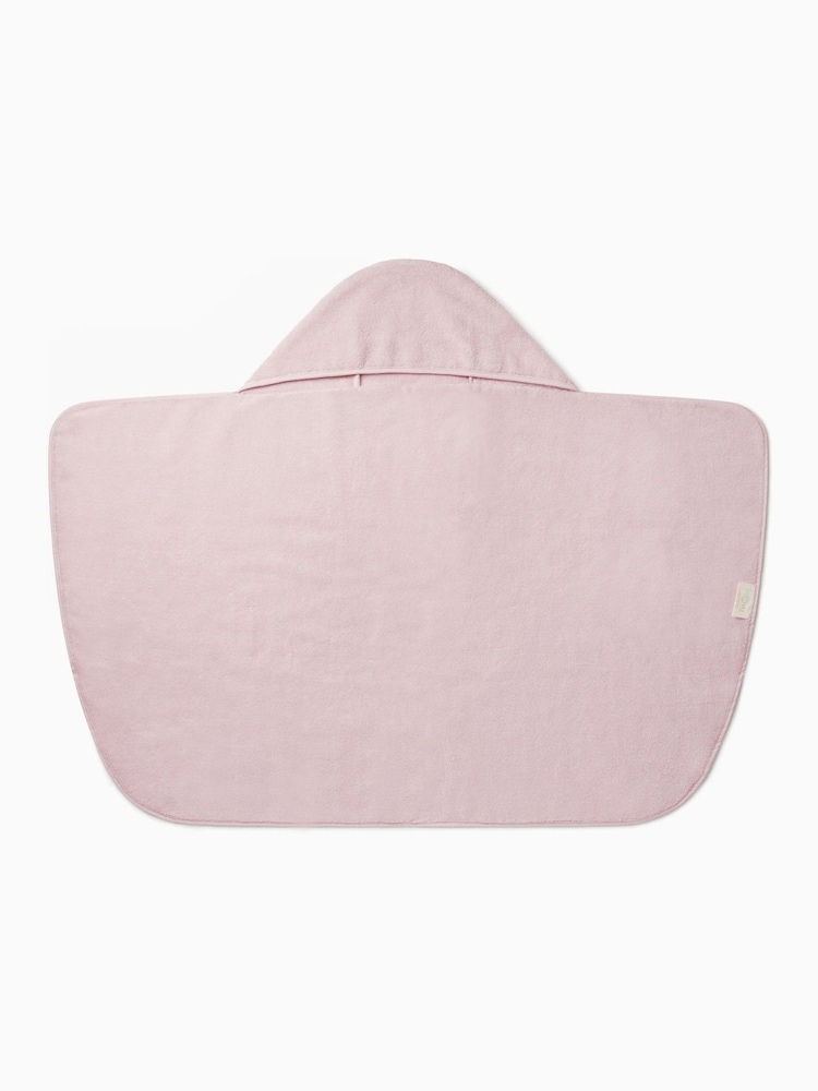 MORI Pink Organic Cotton Super Soft Kids Hooded Towel - Image 2 of 3