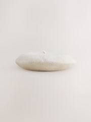 Cream Beret Hat (3mths-16yrs) - Image 1 of 3