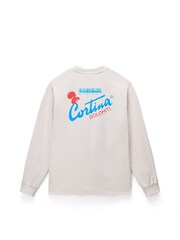 Napapijri Cream Fiemme Long Sleeve T-Shirt - Image 2 of 3