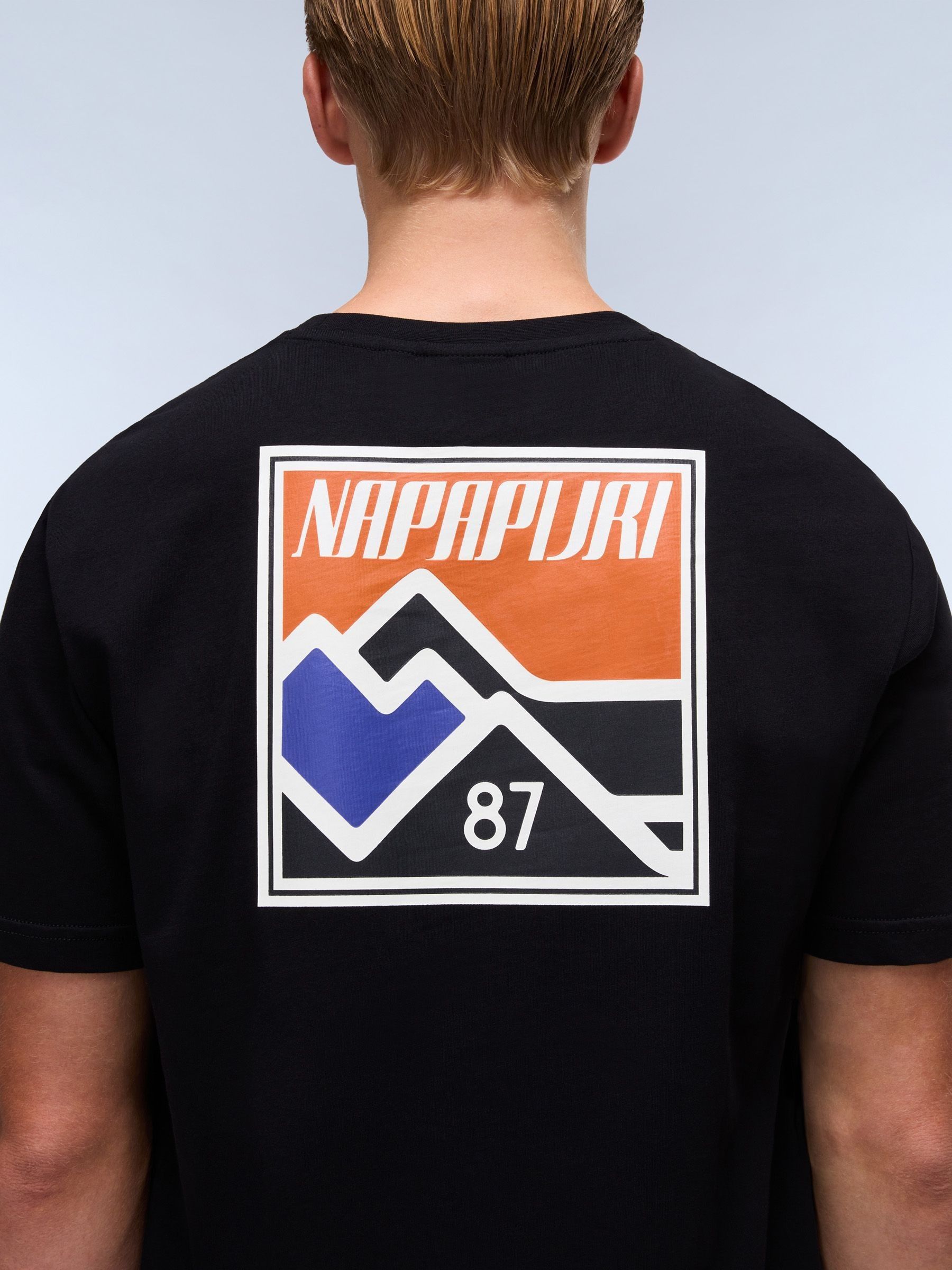Buy Napapijri Black Guide Short Sleeve T-Shirt from Next Oman