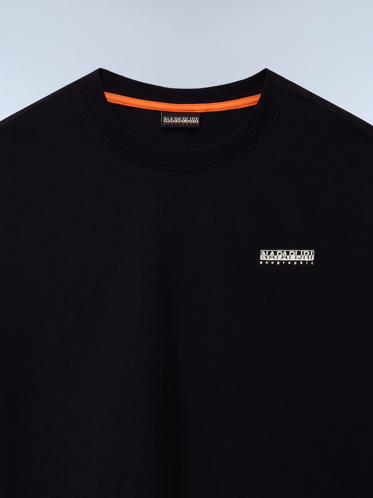 Napapijri Small Box Short Sleeve Black T-Shirt - Image 6 of 6