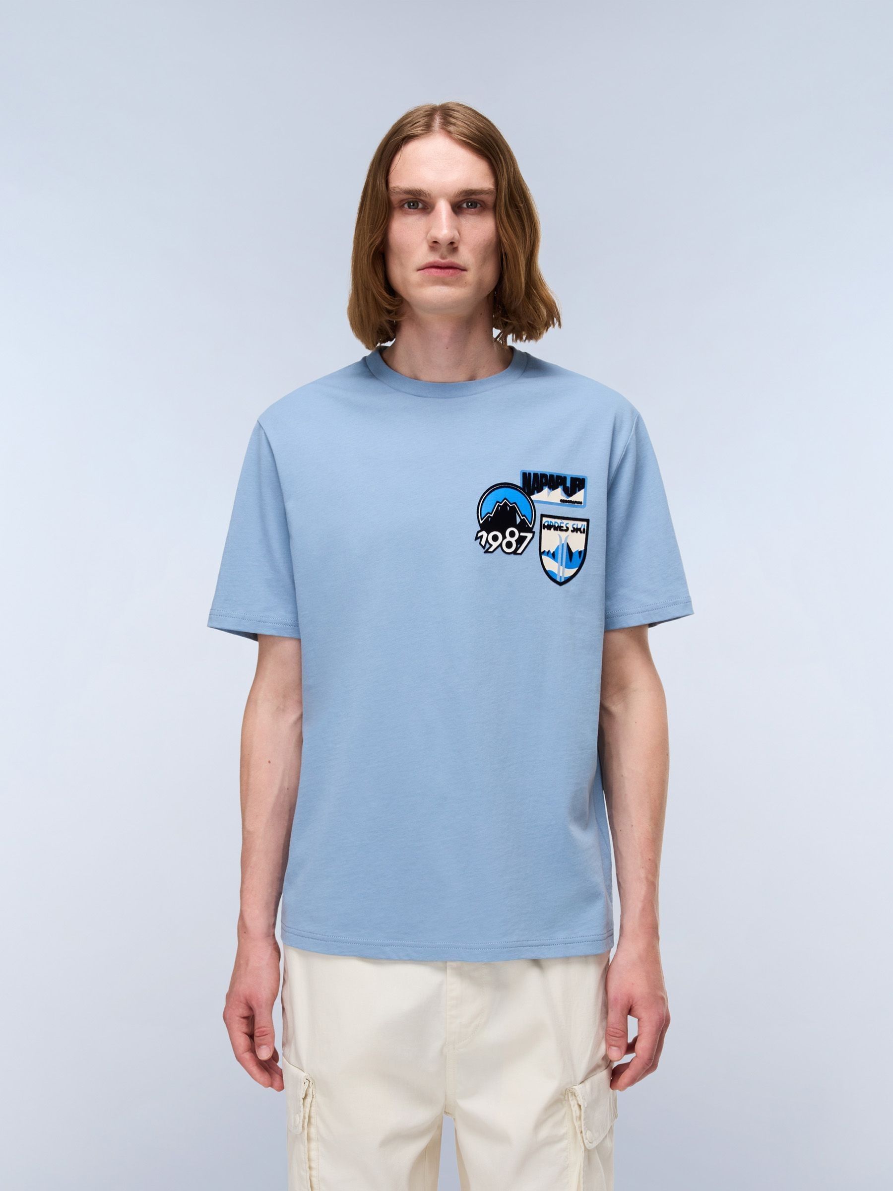 Buy Napapijri Blue Montepiana Short Sleeve T-Shirt from Next USA