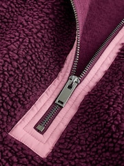 Berry Red Borg Half Zip Fleece - Image 2 of 4