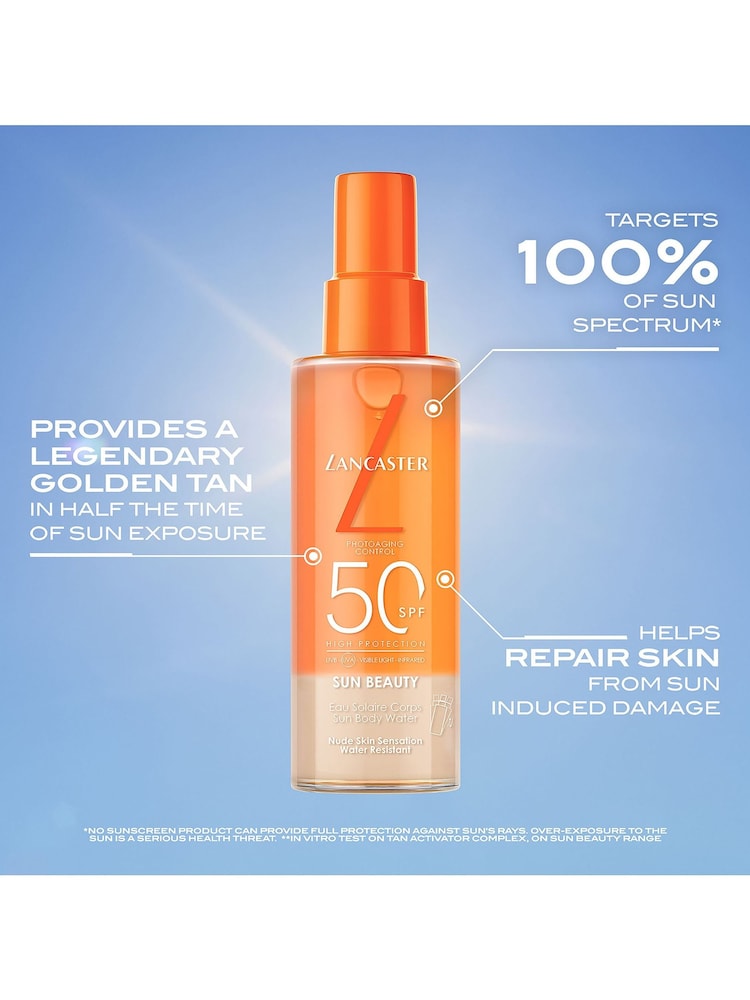 Lancaster Sun Beauty SPF50 Body Water 100ml - Image 2 of 6