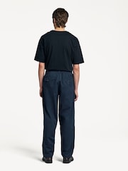 Universal Works Blue Pleated Trackpant 100% Cotton Trousers - Image 4 of 11
