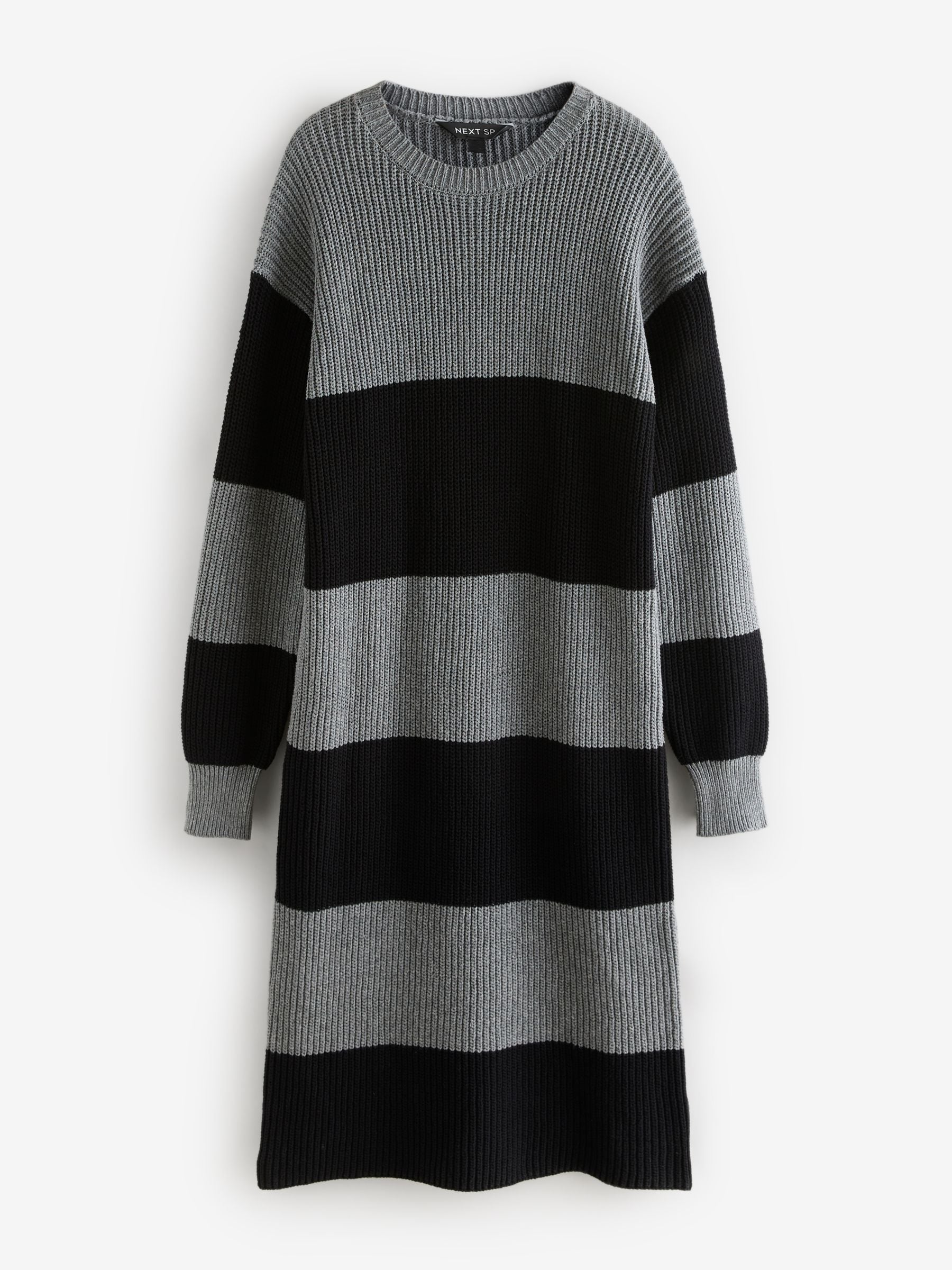 grey and black striped dress Oddi Colored Denim and Striped Overall Dress in Washed Black S