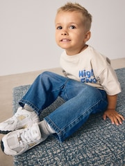 Dark Blue Denim Wide Leg Jeans (3mths-7yrs) - Image 2 of 9