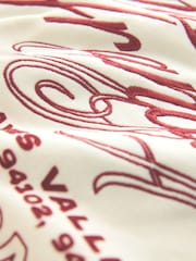 Ecru/Berry Embroidered San Francisco Sports City Graphic Sweatshirt with Check Appliqué - Image 7 of 7