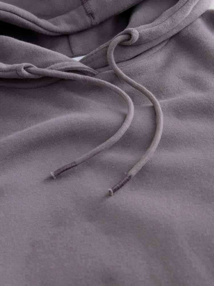 Mauve Purple/Brown Active Longline Overhead Seam Detail Supersoft Hoodie with Pockets - Image 2 of 4