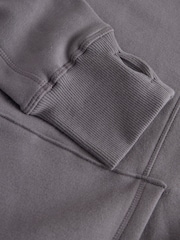 Mauve Purple/Brown Active Longline Overhead Seam Detail Supersoft Hoodie with Pockets - Image 3 of 4