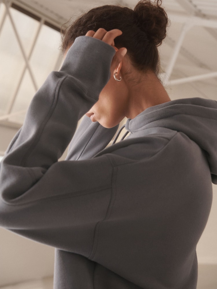 Sweat Capuche Gris FatFace Femme - Taille 10 UK - Mélange Coton - Occasion