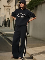 Navy Compact Cosy Graphic Longsleeve Hoodie - Image 2 of 8