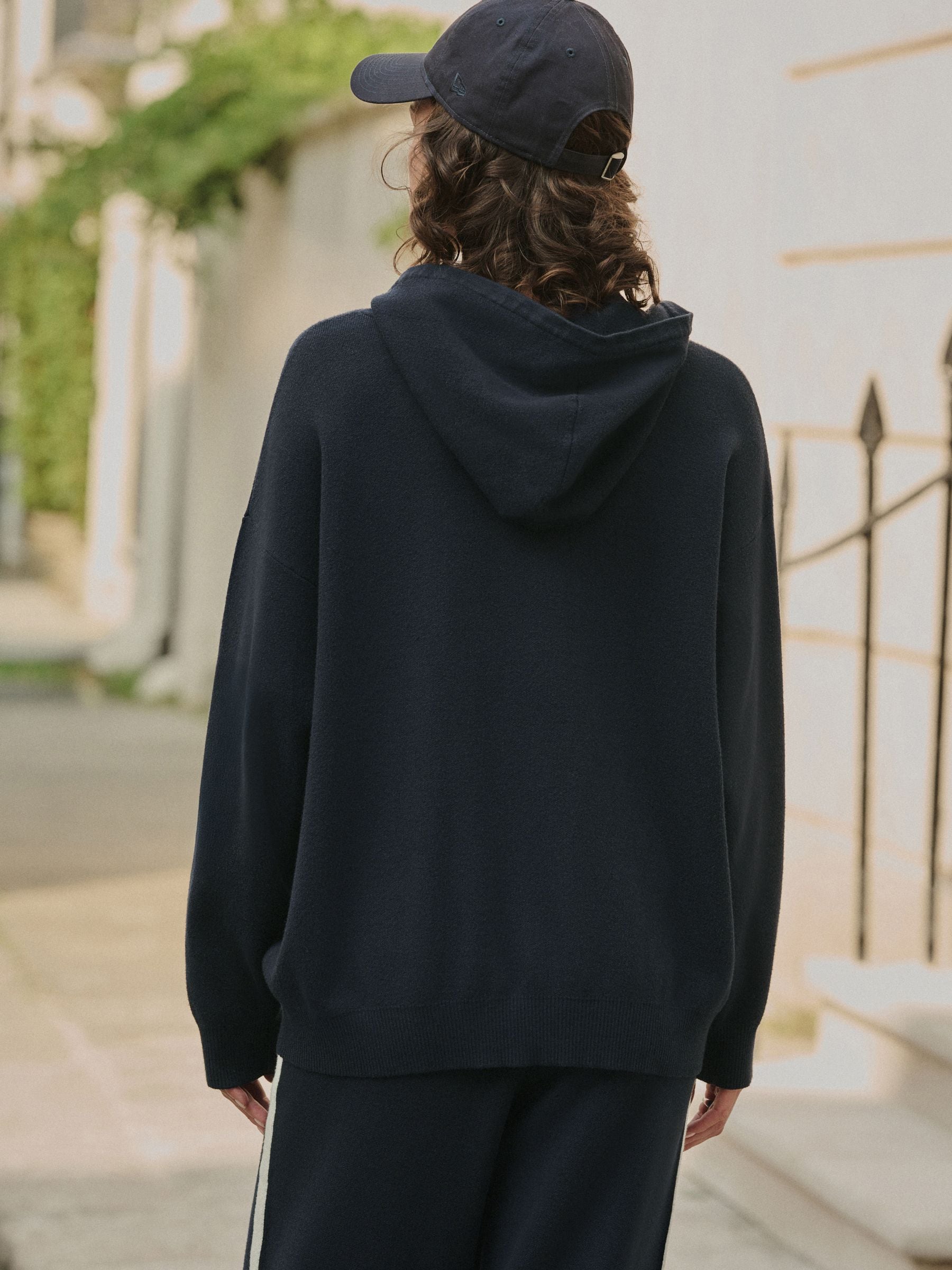 Buy Navy Blue Compact Cosy Graphic Long Sleeve Hoodie from Next