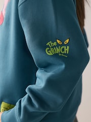 Forest Green The Grinch Official License Fun Wreath Bow Christmas Graphic Jumper Sweatshirt - Image 5 of 8