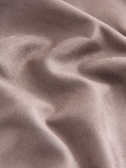 Taupe rjava - Soft Suede Drawstring Hoodie - Slika 7 iz 8