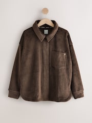 Chocolate Brown Cord Shacket - Image 7 of 9
