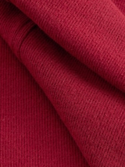 Cherry Red Cosy Soft Touch Rib Crew Neck Jumper - Image 1 of 3