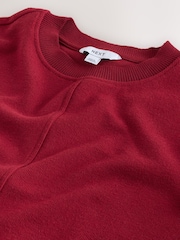 Cherry Red Cosy Soft Touch Rib Crew Neck Jumper - Image 2 of 3